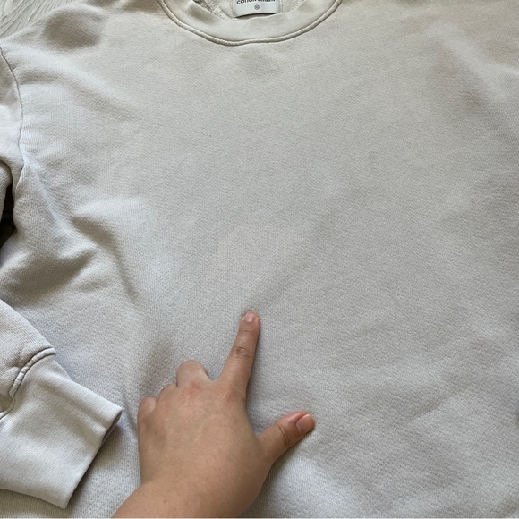 Cotton Citizen Oversized Crewneck Long Sleeve Sweater Cement Gray (XSmall) - Picture 6 of 10